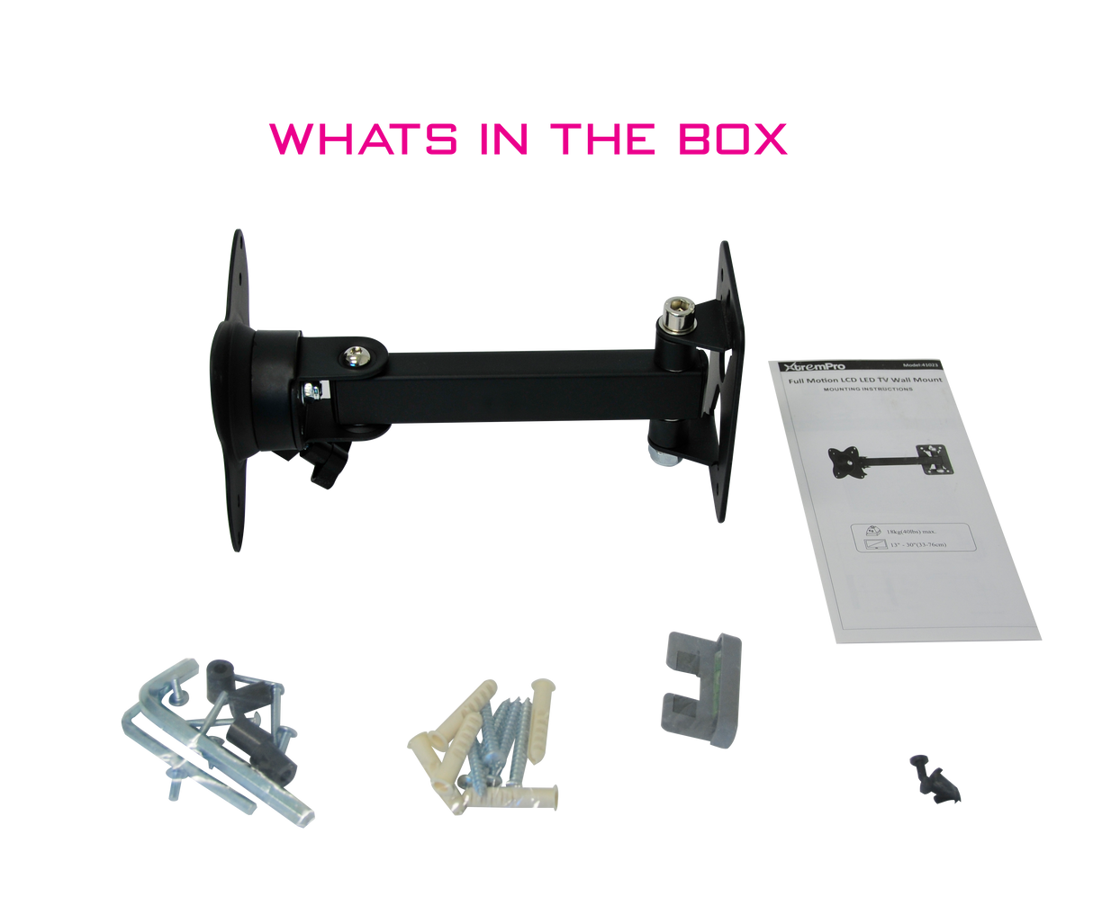 Support mural pivotant VESA pour écrans et tablettes Mimo de 7 à 22 pouces (PVWM-101)