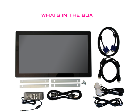 18.5" Open Frame Multi Point Capacitive Touch 1920x1080 Display, HDMI, DVI, VGA (M18580C-OF)