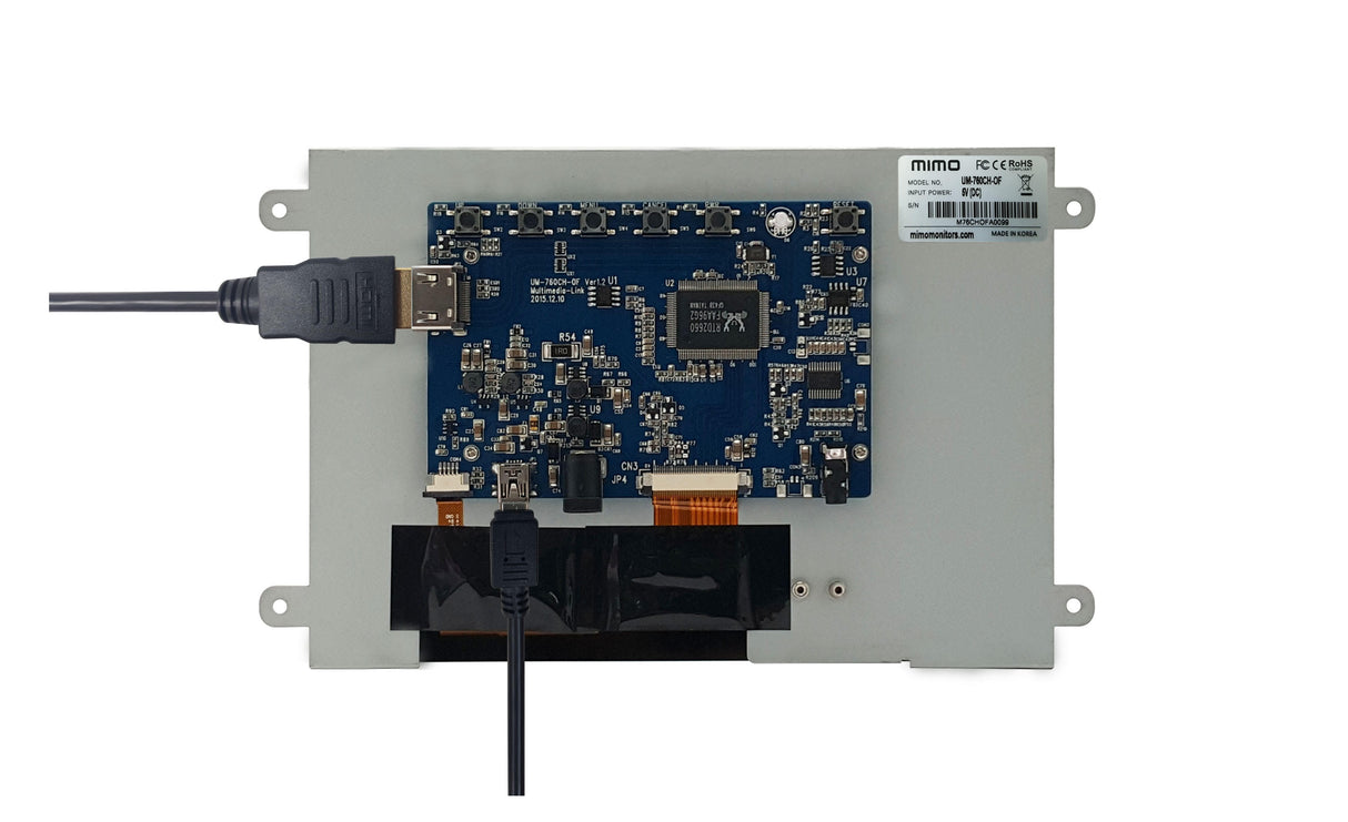 7" Open Frame Capacitive Touch Display, USB, HDMI (UM-760CH-OF)