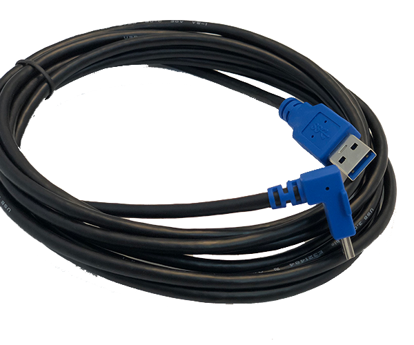 3.0M (9.8') Right Angle USB 3.0 Cable for Mimo UM-1080CP Family, Blue, (CBL-CP-USB3)
