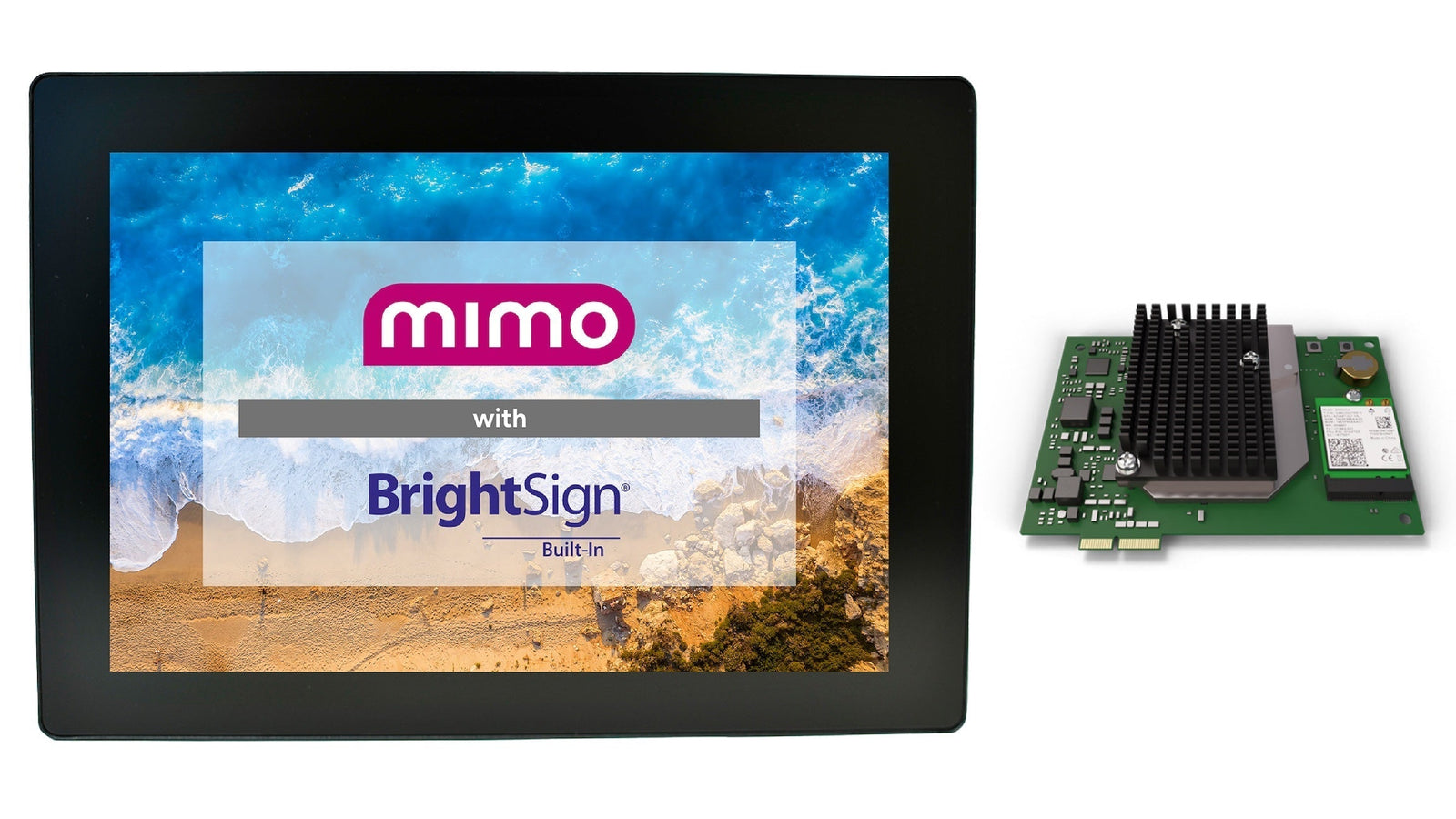 Mimo Outdoor Display with BrightSign Built-In logo and HS5 image