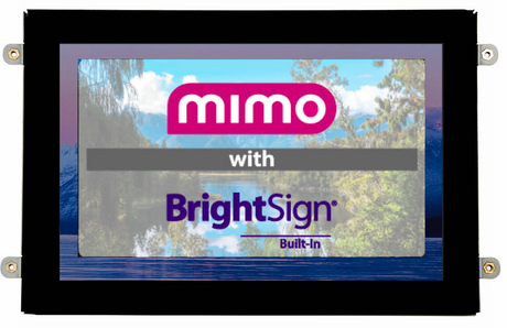 Pantalla integrada Mimo BrightSign de 32" con pantalla táctil capacitiva, marco abierto, compatible con montaje en escritorio y pared (MBS-32080C-OF)