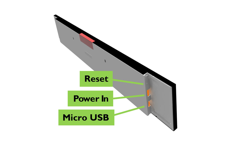 23" Shelf Edge High Bright Stretch Display, 2" high, Micro HDMI - (MSE-23016)