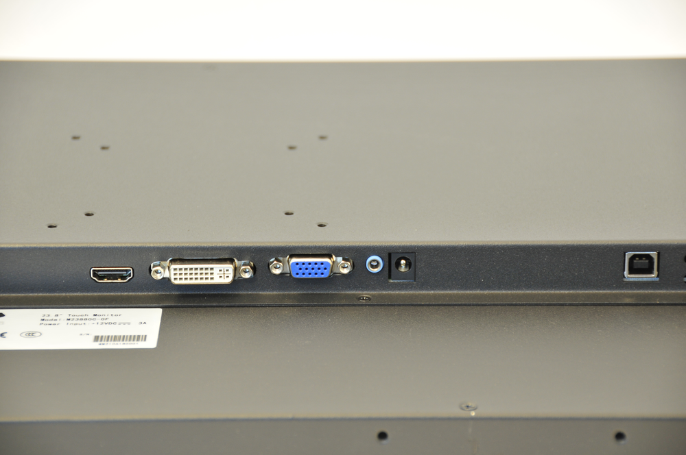 23.8" Open Frame, Desk Top or Wall Mountable Multi Point Touch 1920x1080 Display, VGA, DVI, HDMI, Black (M23880C-OF)