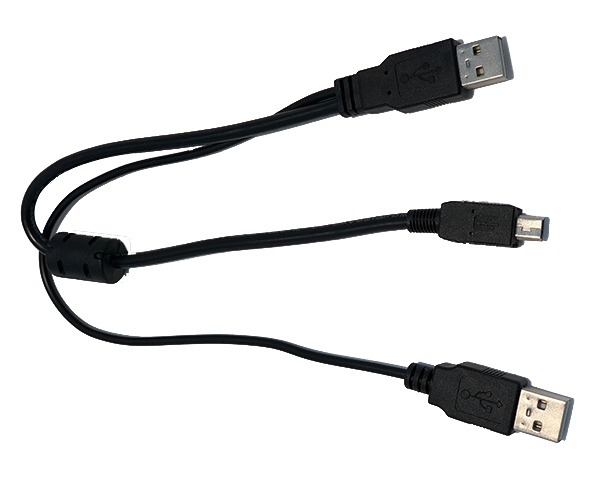Metafor Ringlet koks 0.3M USB to Mini USB Y Cable - 1 Ft Long | Mimo Monitors | Mimo Monitors