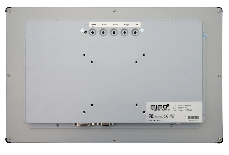 15.6" Open Frame Multi Point Capacitive Touch 1920x1080 Display, External Power Supply Incl., VGA, DVI (M15680C-OF)